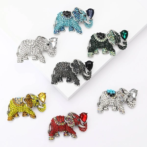 Spilla Elefante in Lega Vintage con Strass per Abiti Cappotti Spilla Animale di Lusso Regalo Gioielli di Moda per Uomo Donna