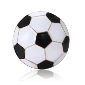 Classic Football Enamel Alloy Brooch Soccer Lapel Pin Sports Style Ball Badge For Men Women Suit Coat Jewelry Accessories Gift