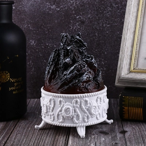 European style faux charcoal fireplace lamp with rose relief base for home decoration