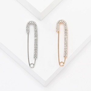 Lussuosa Spilla da Balia in Lega con Strass per Donna Uomo Oro Argento Placcato Cristallo Scintillante Accessori per Sciarpe