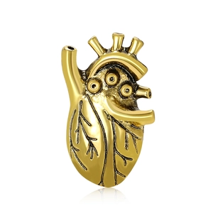 Vintage Anatomical Heart Brooch Pin Alloy Enamel Medical Science Jewelry For Men Women Clothing Accessories Badge Gift