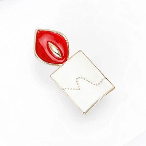 Creative alloy candle brooch with gold plating and colorful enamel drip for holiday wear