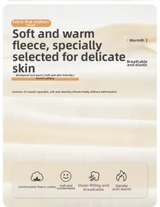 Detail of baby soft cotton fabric with thermal texture and breathable elastic spandex