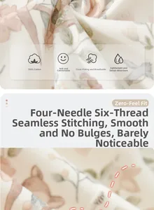 Gros plan de la grenouillère en coton avec motif floral montrant la texture douce