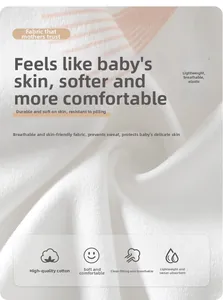 Gros plan d'un tissu en coton blanc premium respirant et extensible pour vêtements de bébé