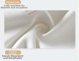 Gros plan sur le tissu en coton tricoté côtelé de qualité A pour bébés