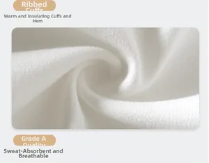 Detail view of Grade A ribbed cotton cuffs on breathable baby sleepwear clothing