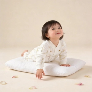 Barboteuse Florale en Coton pour Bébé Fille Classe A Combinaison à Manches Longues Avec Dentelle et Fleur 3D pour Automne