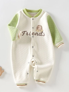 Grenouillère Bébé à Manches Longues Pyjama Automne Hiver Chaud Confortable Dessin Animé Ours Friends Body Vêtement de Maison