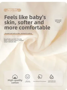 Close-up of soft breathable cotton fabric for baby thermal underwear with elastic texture