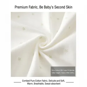 Newborn cotton floral romper with 95% cotton fabric and Class A safety standards