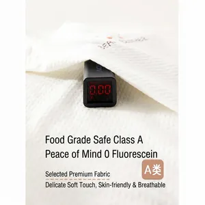 Class A baby summer sleeper in breathable white fabric with zero fluorescent agents