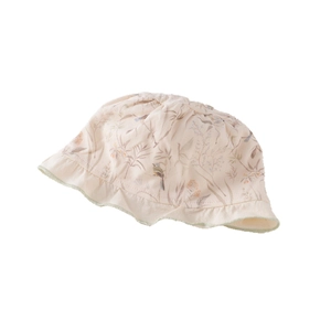 Chapeau de soleil en pur coton pour bébé avec bords volantés et imprimés floraux