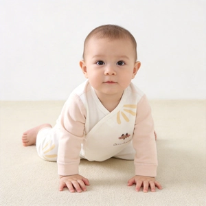 Newborn Baby Cotton Jumpsuit Christmas Reindeer Embroidery Boneless Monk Clothes Long Sleeve Butterfly Romper For Infant