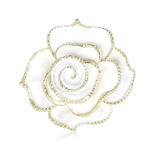 Broche Fleur de Camélia en Alliage Émaillé Élégante pour Femmes Broche de Manteau de Costume Haut de Gamme Bijoux Floraux