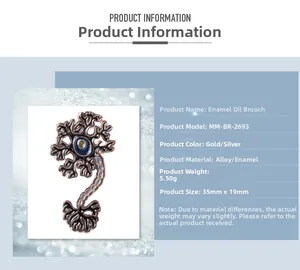 Detailed technical specification of a neuron brain cell brooch with alloy and enamel