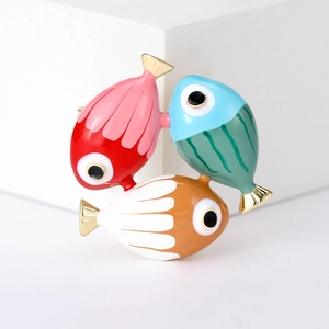 Süße Cartoon Fisch Legierung Emaille Brosche Für Damen Kleine Fisch Reversnadel Mehrfarbig Anzug Corsage Mode Schmuck Geschenk