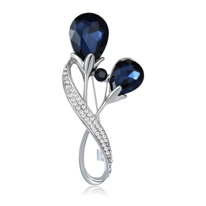 Luxueuse Broche Tulipe en Alliage et Cristal pour Femme Corsage de Fleur en Strass de Haute Qualité Broche Élégante pour Costume