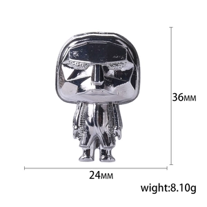 Silver alloy cartoon figure brooch with size dimensions 36mm x 24mm for clothing decor