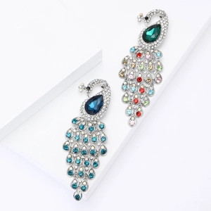 Vintage Alloy Rhinestone Peacock Brooch Pin Fashion Colorful Bird Breastpin Jewelry Accessory For Women Suit Coat Decoration