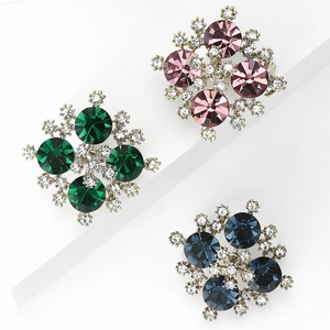 Spilla Fiocco di Neve in Rame Vintage per Donna Con Strass di Cristallo Scintillante Accessori per Abbigliamento Gioielli