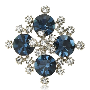 Trendy Copper Rhinestone Rhombus Small Brooch For Women Anti-exposure Buckle Cardigan Fixed Pin Fashion Jewelry Accessory