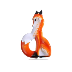 Cartoon Enamel Fox Brooch For Women Cute Animal Alloy Rhinestone Lapel Pin Jewelry Accessory For Suit Coat Jacket Gift