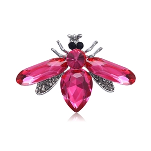Creative Alloy Rhinestone Bee Brooch For Men Women Suit Lapel Pin Personalized Insect Jewelry Accessory Gift