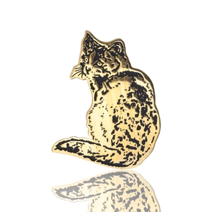 Korean Style Cute Cat Alloy Brooch Pin For Women Fashion Gold Silver Electroplated Animal Lapel Pin Collar Decoration Jewelry