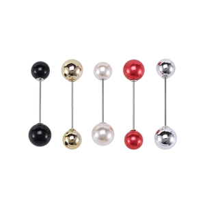 Élégantes Broches en Alliage de Künstliche Perles et Boules pour Femmes Décoration de Costume et Écharpe Bijoux Mode Simple Minimaliste