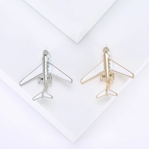 Spilla in Smalto a Forma di Aereo Creativo per Uomo Donna in Lega con Strass Intarsiati Accessorio per Abito Spilla da Risvolto
