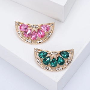 Broche en Alliage de Mode avec Strass en Forme de Tranche de Pastèque pour Femmes Bijoux de Broche de Revers Forme de Fruit