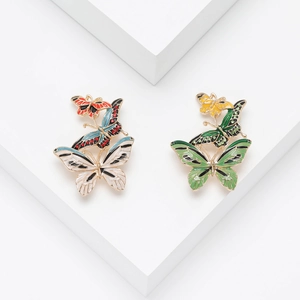 Elegante Legierung Schmetterling Brosche Pin Mit Emaille Tropföl Und Strass Einlage Mode Schmuck Kleidung Zubehör Für Damen