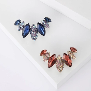 Vintage Alloy Rhinestone Flower Olive Branch Brooch For Women Elegant Sense Pin For Overcoat Suit Fashion Jewelry