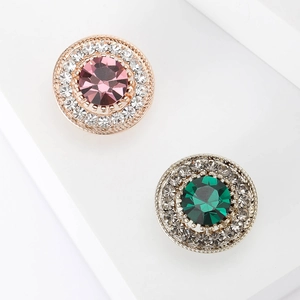 Vintage Round Copper Brooch With Micro Paved Zirconia Rhinestone Anti Exposure Luxury Fashion Jewelry Safety Pin For Women