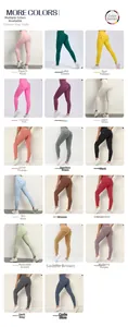 Detailansicht der praktischen Cargotasche an der elastischen High-Waist-Yogahose