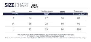 Detailed size chart for women's yoga sports bra with S, M, and L dimensions
