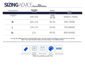 Detailed sizing advice chart for yoga jumpsuit with height and weight measurements