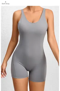 Front view of professional deep grey athletic bodysuit with moisture-wicking stretch fabric