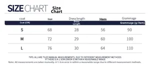 Detailed size chart for breathable sports bra showing bust, length, and hem measurements