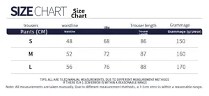 Tableau des tailles pour leggings de yoga taille haute avec mesures de taille et hanches