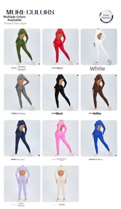 Détail du dos nu sur des combinaisons de yoga déclinées en 11 couleurs à coupe ajustée