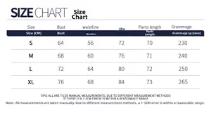 Detailed size chart for backless pleated tennis dress featuring S to XL measurements