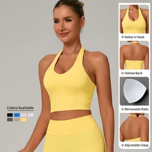 Reggiseno sportivo regolabile all'americana in vari colori per yoga e fitness attivo