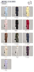 Collage de 13 ensembles de yoga colorés avec hauts courts et pantalons larges