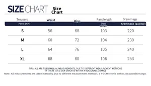 Detailed size chart for flared yoga pants showing waist, hips, and length from S to XL
