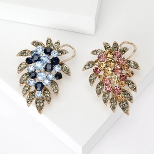 Élégante Broche Raisin en Strass Mode Alliage Fruit Épingle de Poitrine Accessoires pour Femmes Manteau Costume Bijoux