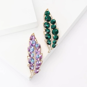 Elegante Spilla a Foglia in Lega Vintage da Donna Spilla Botanica con Strass di Alta Qualità Gioielli per Feste Matrimoni Banchetti Vestito Accessori