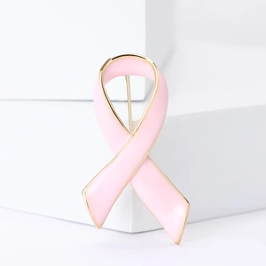 Eleganter rosa Emaille Schleife Brosche mit Goldplattierung für Damen Mode