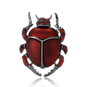 Spilla Scarabeo in Lega Smaltata Vintage per Uomo Donna Spilla Insetto con Strass per Completo Cappotto Accessorio Gioielli di Moda